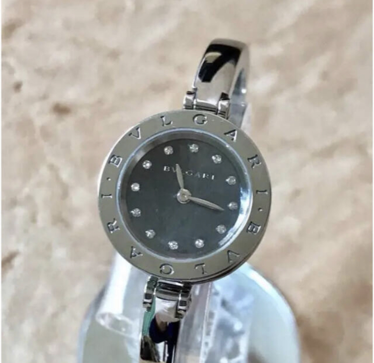 ブルガリ 腕時計 BZ23S ダイヤ シェル B-zero1 ビーゼロ1 銀　☆