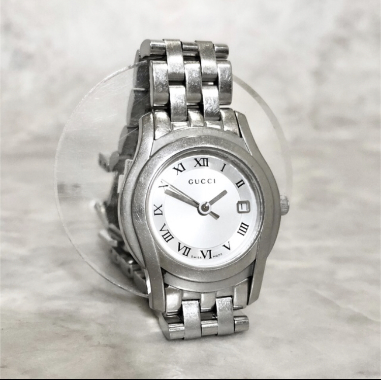 新作モデル グッチ 腕時計 5500L クォーツ ディスプレイ シルバー 銀 