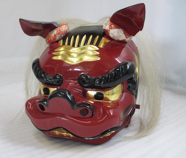 【特別販売品】獅子頭　権九郎　9寸　(幅27.3cm高28.3cm奥24.7cm)長期在庫品の為、特価セール価格　木製高級仏具通販　管理番号「7615」_画像1