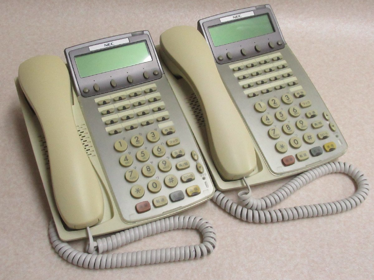 Ω XA2 4372 保証有 NEC Aspire Dterm85 16ボタン漢字表示付電話機 DTR-16K-1D(WH) 2台セット 動作OK ・祝10000！取引突破！