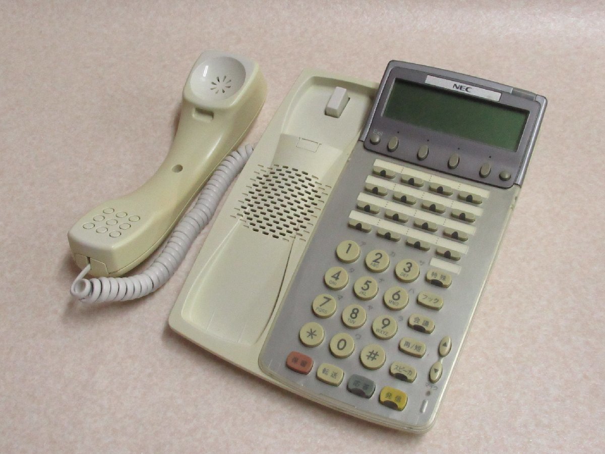 Ω XA2 4370 保証有 NEC Aspire Dterm85 16ボタン漢字表示付電話機 DTR-16K-1D(WH) 2台セット 動作OK ・祝10000！取引突破！_画像2