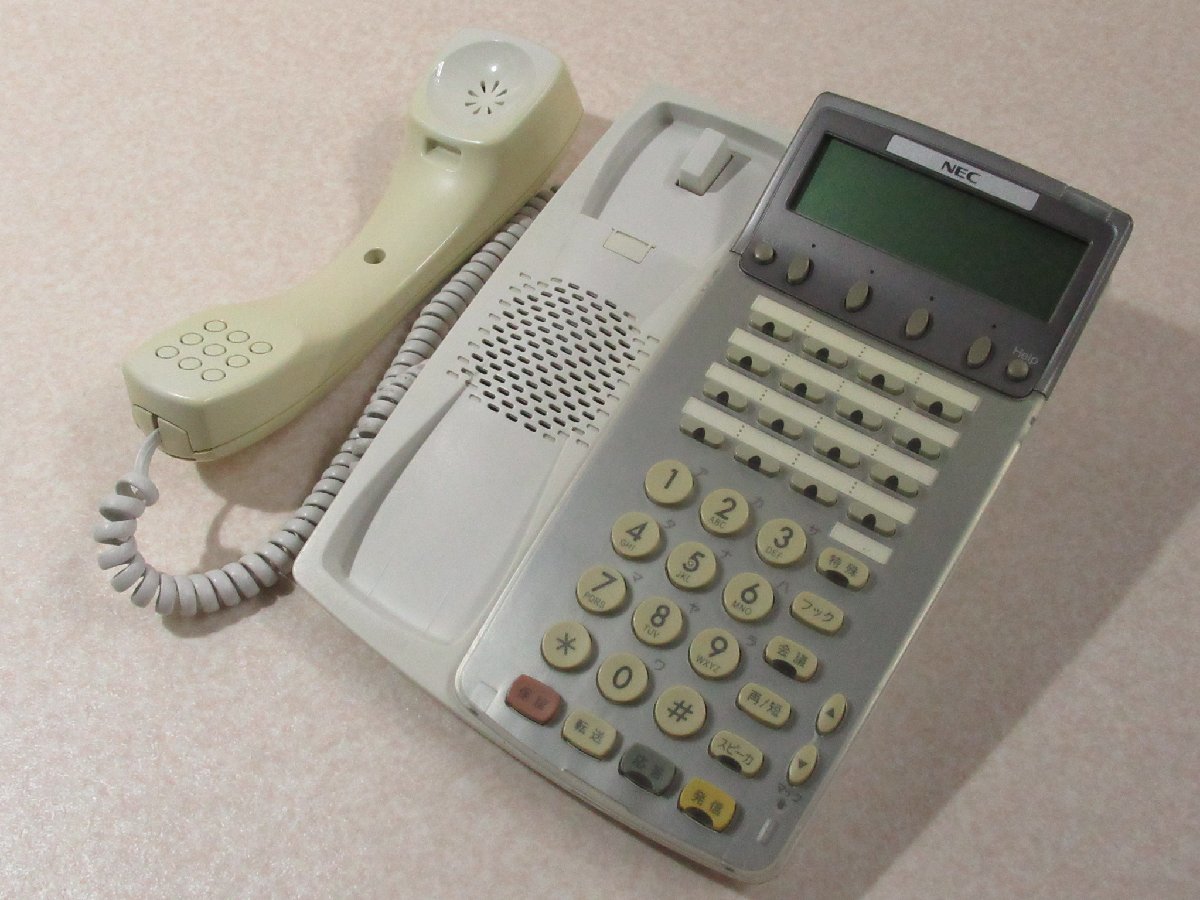 Ω XA2 4375 保証有 NEC Aspire Dterm85 16ボタン漢字表示付電話機 DTR-16K-1D(WH) 動作OK ・祝10000！取引突破！_画像2