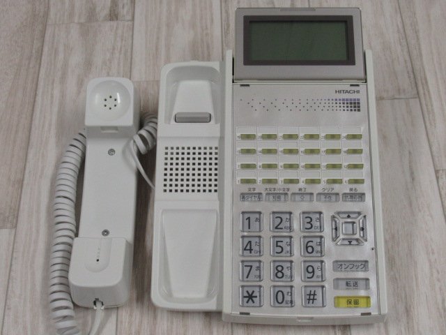 Ω YF 3499 ∞ 保証有 日立 HITACHI MX900/CX9000 HI-24E-TELSDA 24ボタン標準電話機 動作OK・祝10000取引突破_画像2