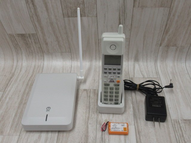 Ω ZI2 11562※保証有 西18年製 NTT コードレス電話機 A1-DECL-PS-(1)(W)+A1-DECL-CS-(1)(W) ・祝10000！取引突破！！_画像1