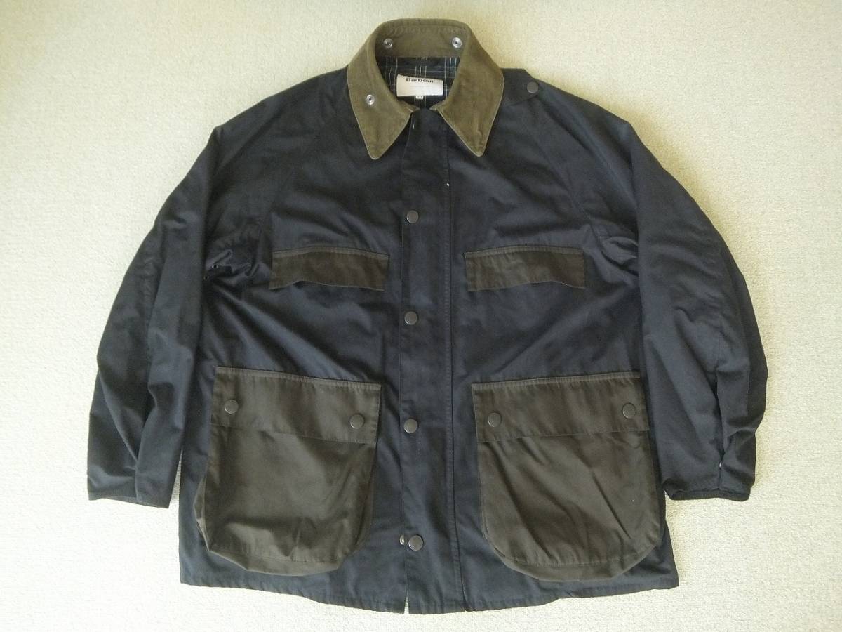 Barbour nano universe 別注 OVER SIZE BEDALE オーバーサイズ ハンティングジャケット ブラック ダークカーキ 38 M_画像1