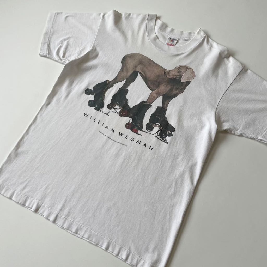 90s William Wegman ウィリアム ウェグマン Tシャツ Lサイズ USA製 白