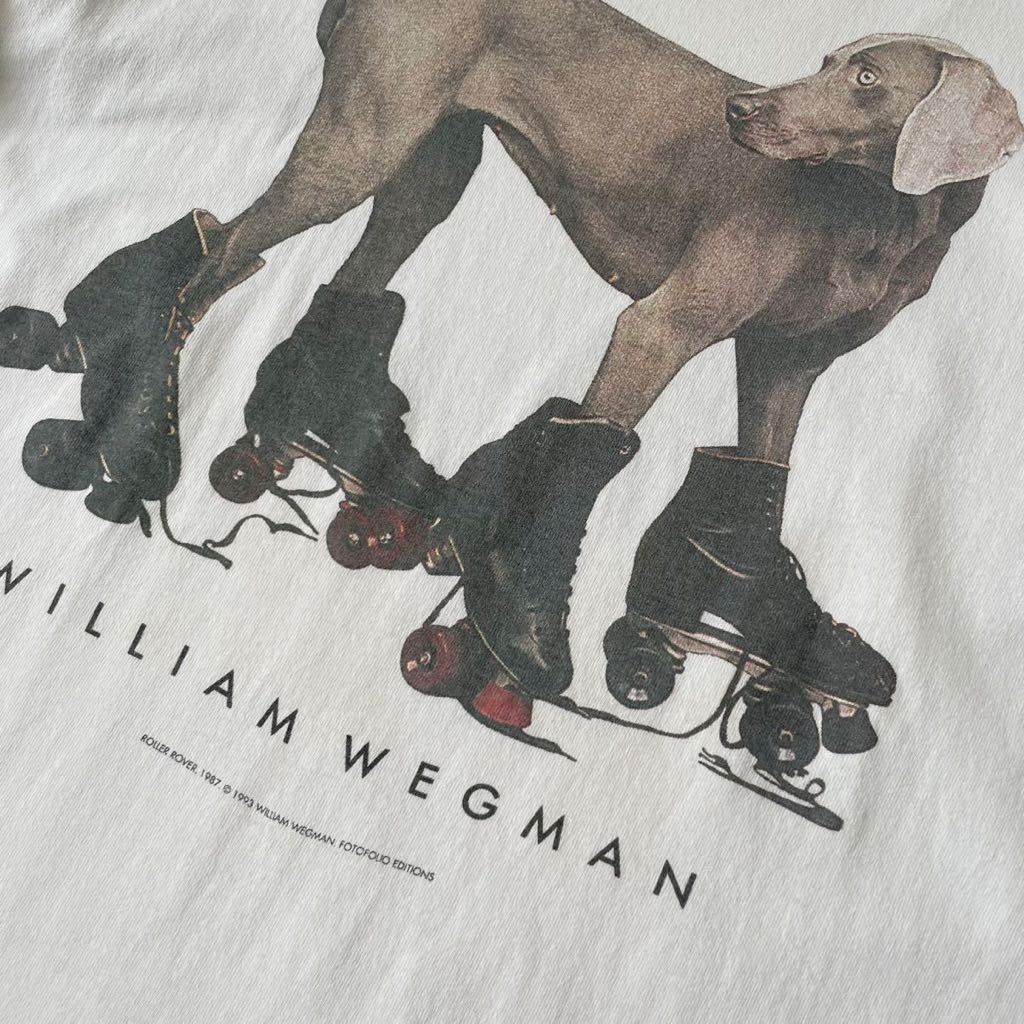 90s William Wegman ウィリアム ウェグマン Tシャツ Lサイズ USA製 白