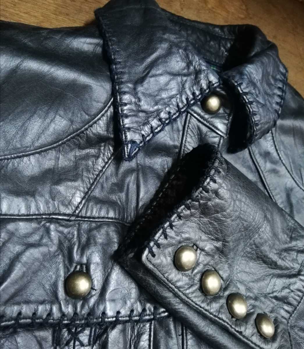  прекрасный товар *GRACE CONTINENTAL Grace Continental кожаный жакет рубашка в ковбойском стиле жакет женский 36 черный 