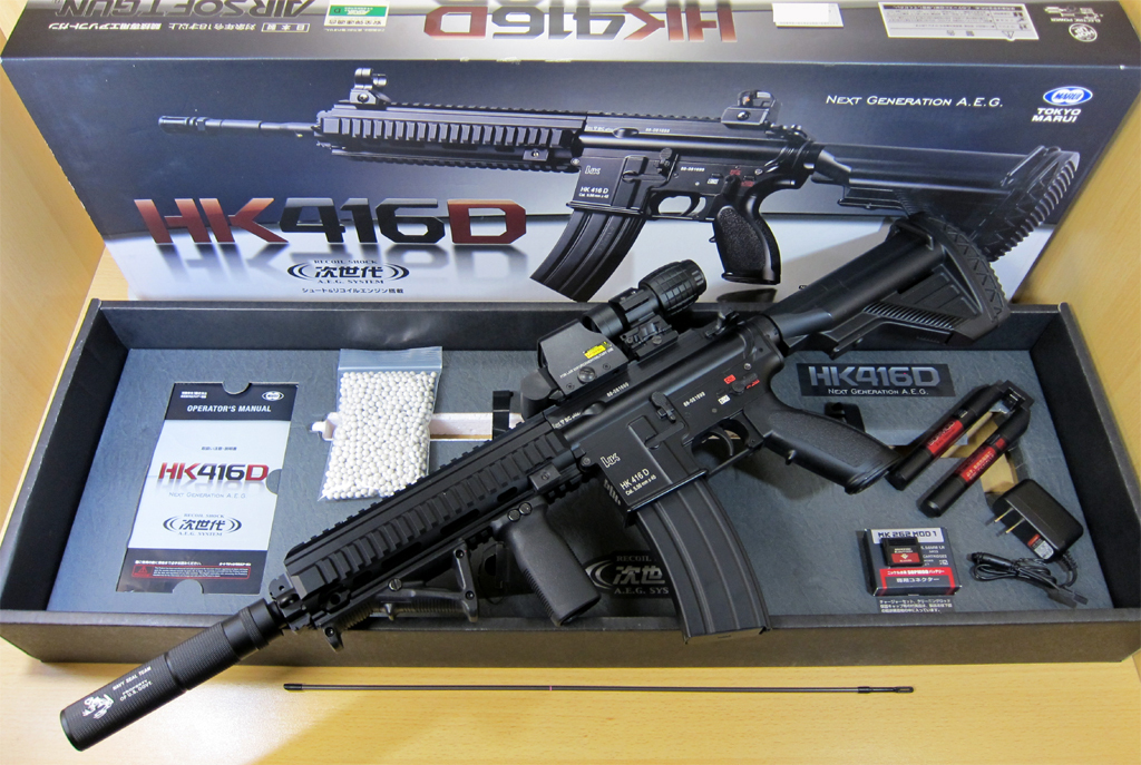 東京マルイ 次世代 HK416D 3倍率ブースター ホロサイト サイレンサー
