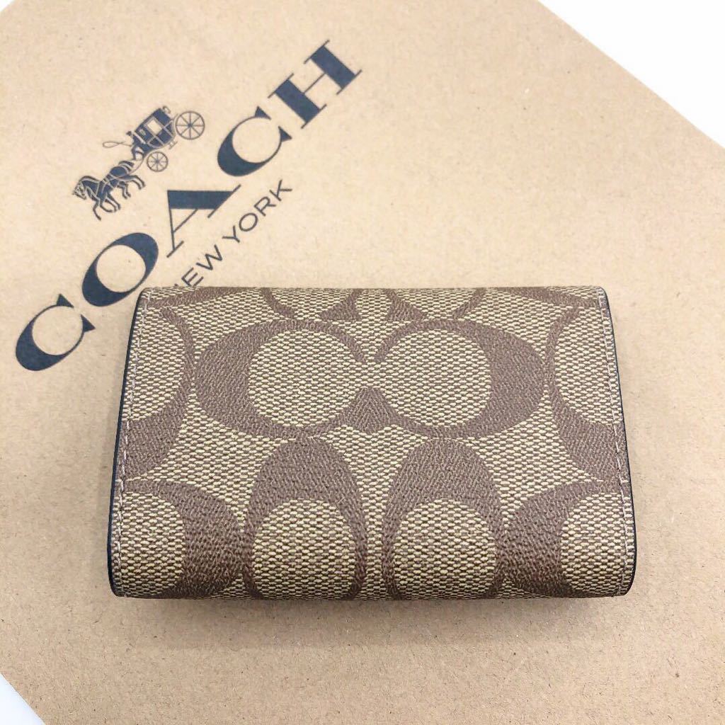 【COACH☆新品】5 リング キー ケース！シグネチャー！カーキ！メンズ！_画像2