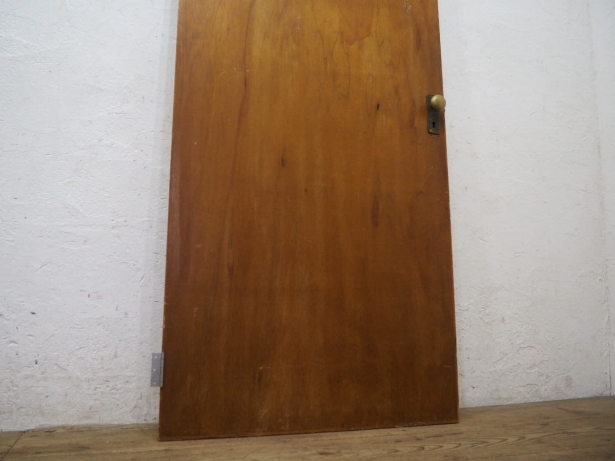 taD0820*[H197cm×W77cm]* Vintage * retro old large wooden door * fittings gate glass door old Japanese-style house reproduction Cafe . material lino beige .nM under 
