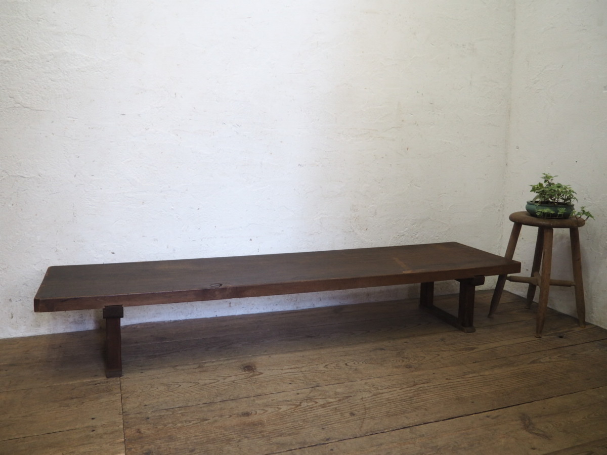 タB0457◇W163,5cm×D38,5cm◇アンティーク◇一枚板の大きい古い木製長