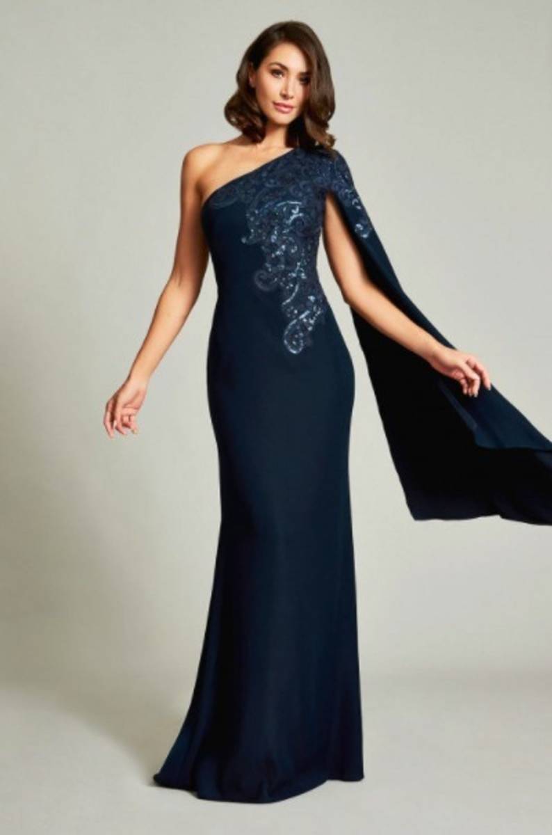 TADASHI SHOJI タダシショージ NAVY ロングフォーマルドレス 「4
