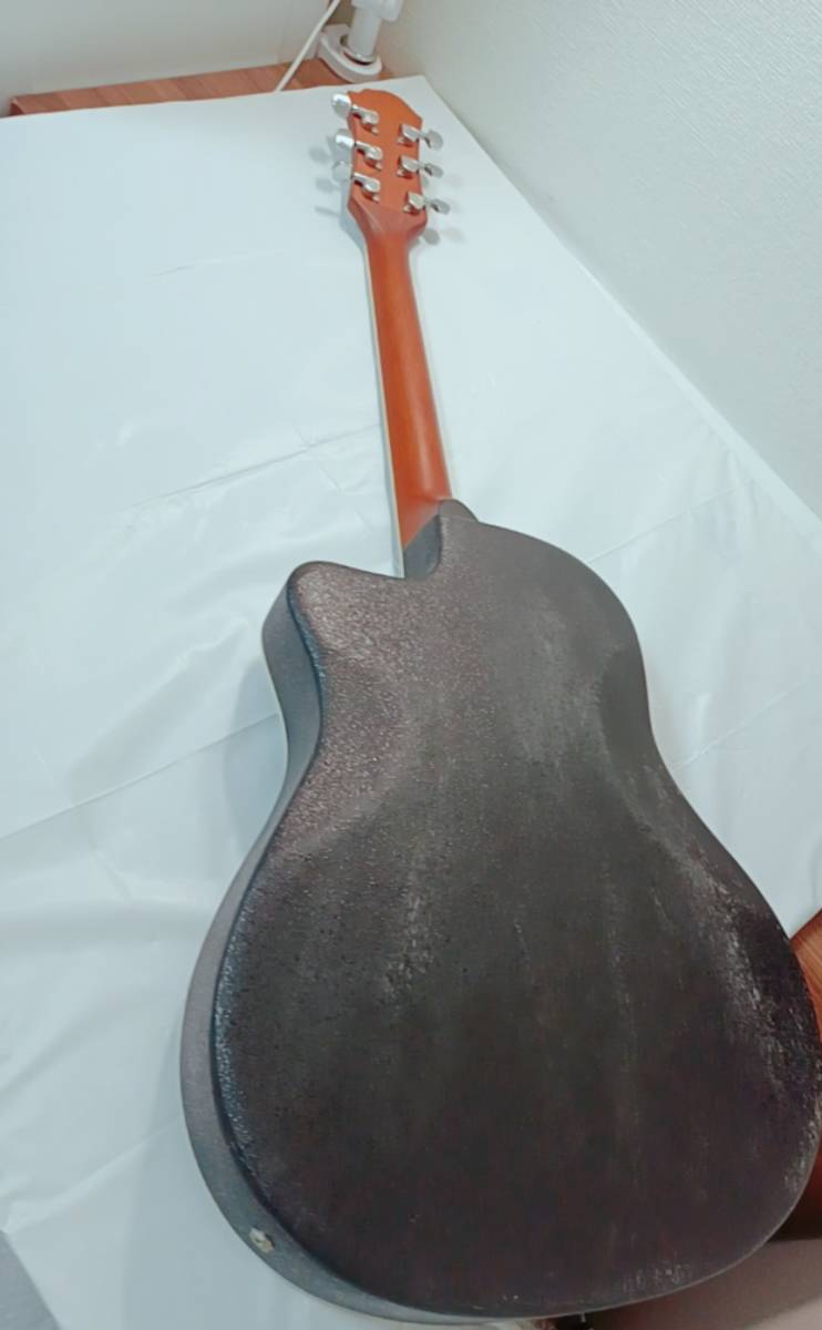 NN0808　２８０中古　エレアコギター　＜Ｂａｒｃｌａｙ＞　ハンドクラフト　SA-330　エレクトリック・アコースティックギター　グリーン系_画像7