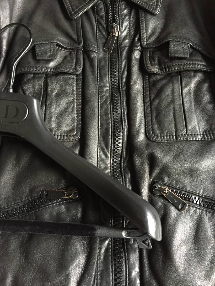 即決 DIOR HOMME クロスポケットレザーブルゾン☆44サイズ 幻のモデル