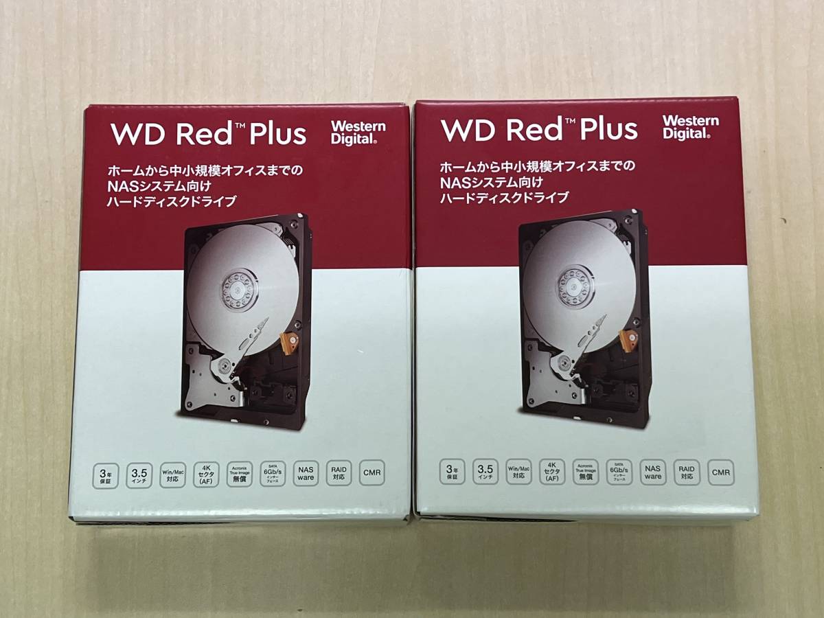 2個セット WESTERN DIGITAL WD Red Plus NAS HDD 3.5インチ 8TB WD80EFBX 中古完動品_画像1