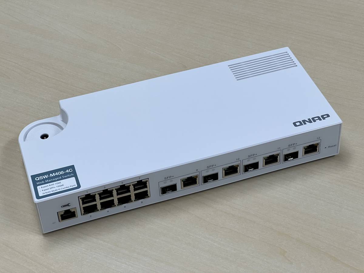 QNAP QSW-M408-4C 10GbE L2 Webマネージドスイッチ 4つの10GbE SFP+/RJ45コンボポート、8つのギガビットイーサネットポート 中古美品_画像1