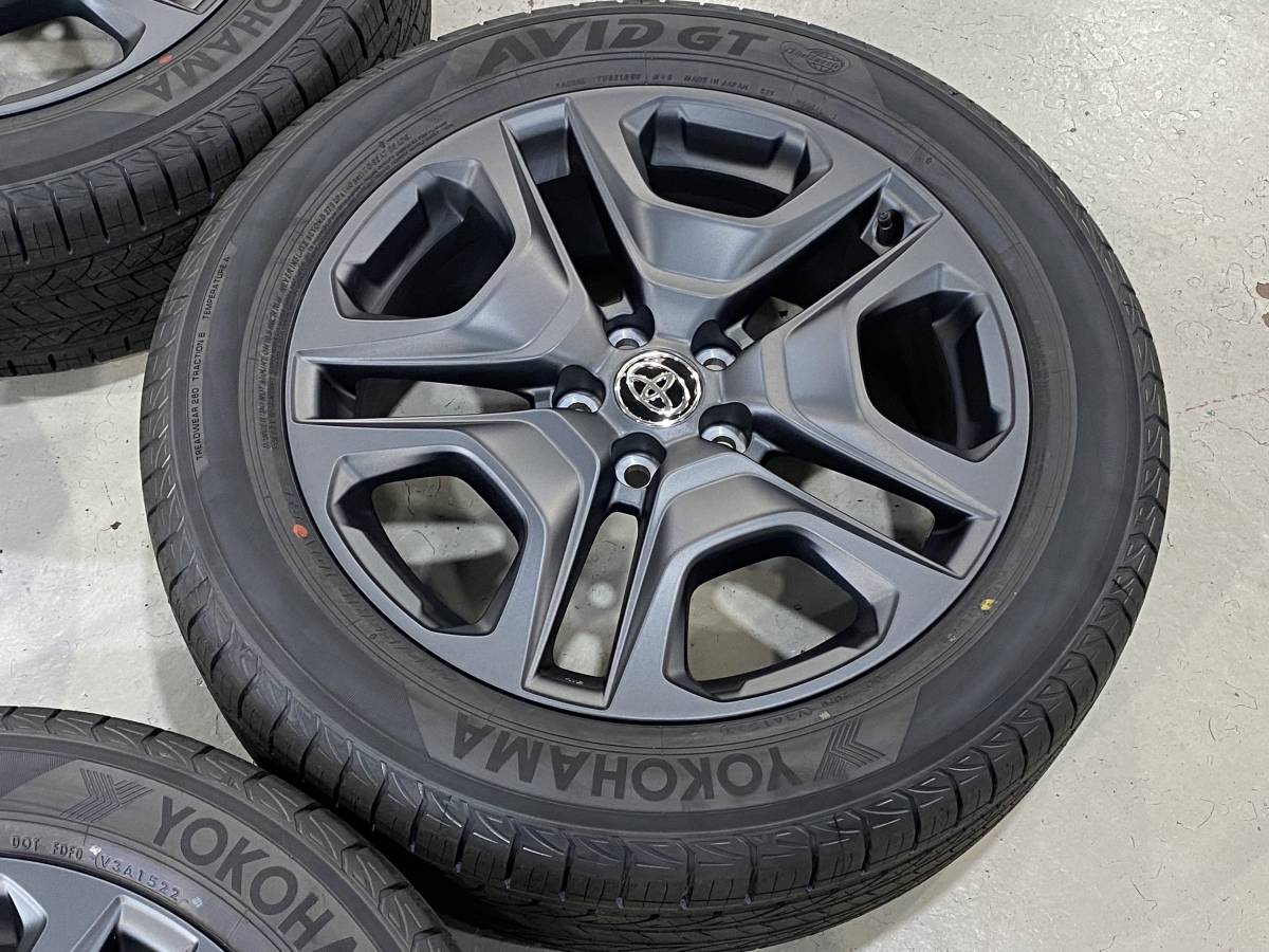 新車外し トヨタ RAV4 純正 19インチ アルミホイール タイヤ 4本 セット 19X7.5J +40 5穴 235/55R19 2022年製
