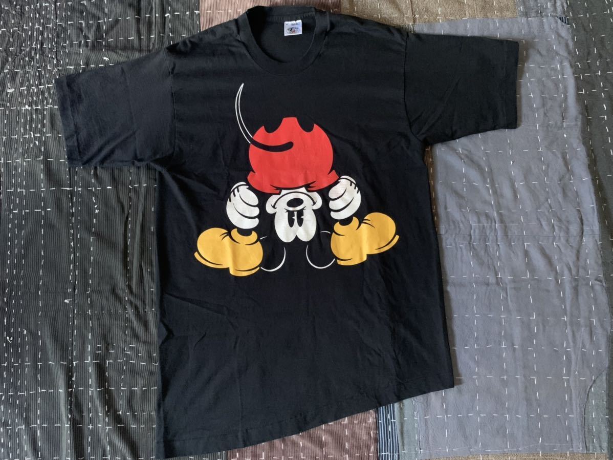 90s ミッキー 抜きプリント vintage tシャツ mickey ディズニー Disney ビンテージ キャラクター_画像2