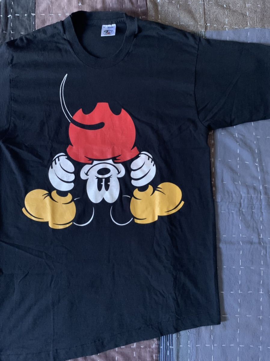 独特な店 mickey tシャツ vintage 抜きプリント ミッキー 90s