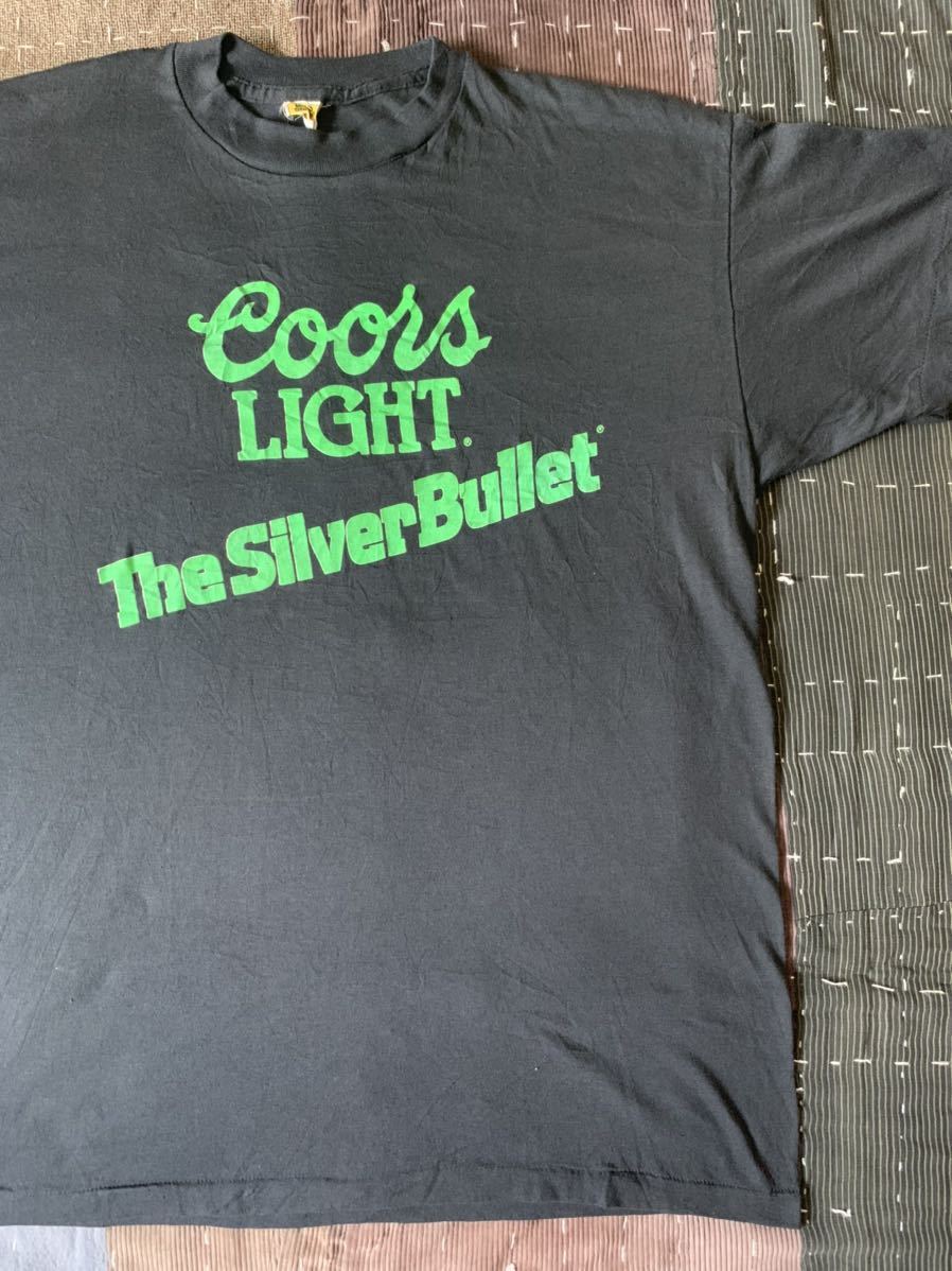 80s XL coors light vintage Tシャツ クアーズ BEER ビール 企業 クアーズライト ベルバシーン USA製 アメリカ製 ビンテージ velva sheen_画像1