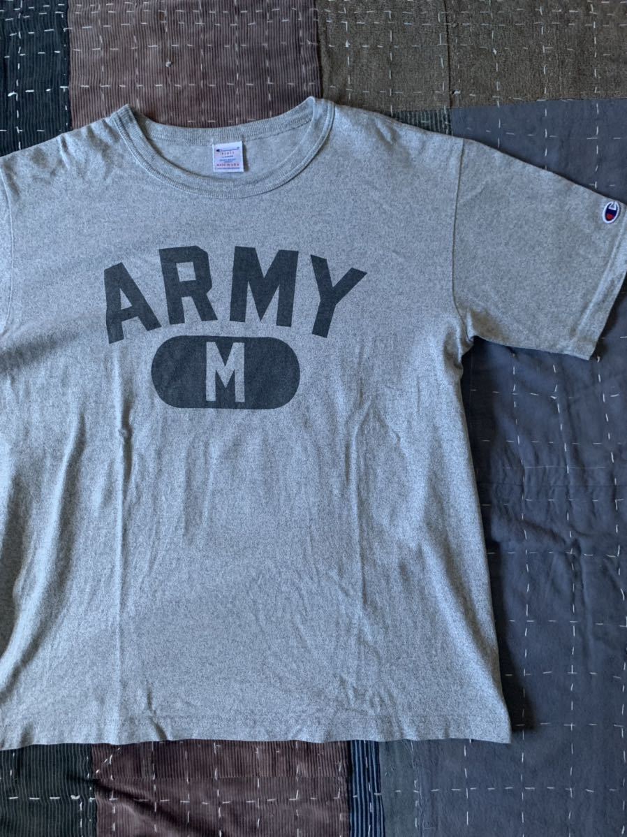 チャンピオン T1011 ARMY 染込み vintage Tシャツ カプセル アーミー 軍物 ビンテージ champion