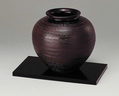 花台　長角板　黒塗り　8号　木製飾り台　国産品_画像2