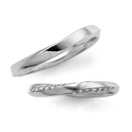 結婚指輪 安い プラチナ マリッジリング ダイヤモンド 0.07ct 02562LL_02562LB