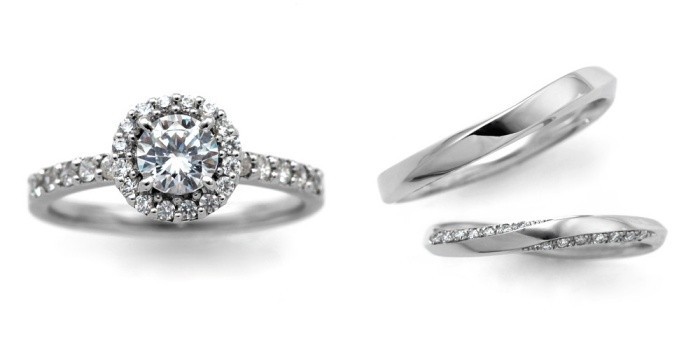 宅配 婚約指輪 安い 結婚指輪 セットリング ダイヤモンド プラチナ 0.2 ...