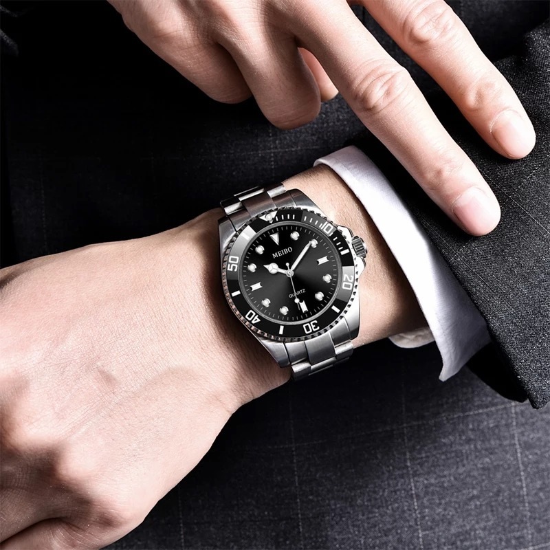 黒 腕時計 ビジネス クォーツ 新品未使用 プレゼント ギフトの画像2