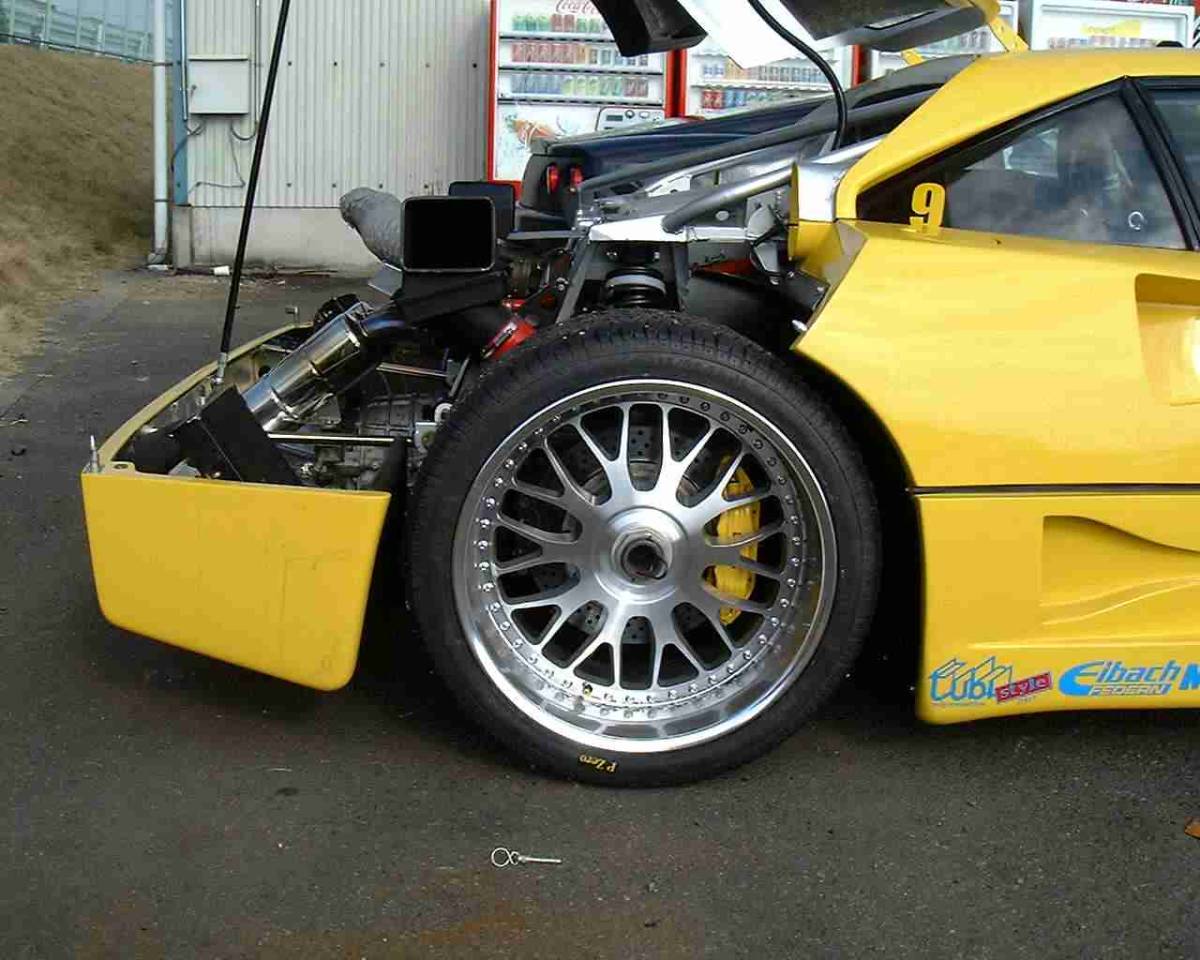 ■フェラーリ F40 19インチ アルミホイール 4本 中古 美品 フロント 8Jx19 -1 リア 13Jx19 +20 made in japan WORK Wheel ■