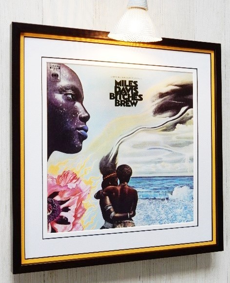 マイルス・デイヴィス/Miles Album Art Classic/レコジャケ ポスター 額入/Bitches Brew/Framed Miles Davis/Miles/ジャズ アルバム アート