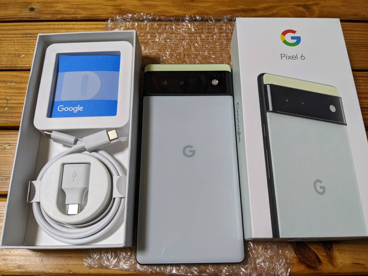 Google pixel6 Sorta Seafoam 水色 SIMフリー 128GB 利用制限判定○ au