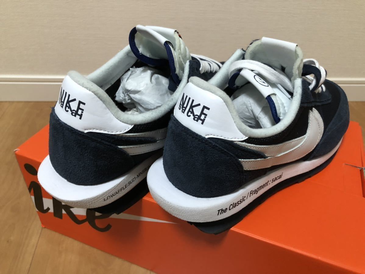 NIKE SACAI FRAGMENT LD WAFFLE ナイキ フラグメント サカイ LDワッフル US11.5 29.5cm ネイビー DH2684-400 藤原ヒロシ 美中古_画像2