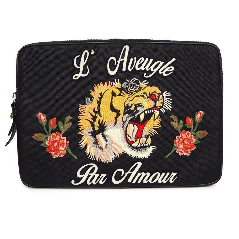 未使用 展示品)グッチ GUCCI エンブロイダリー タイガー クラッチ