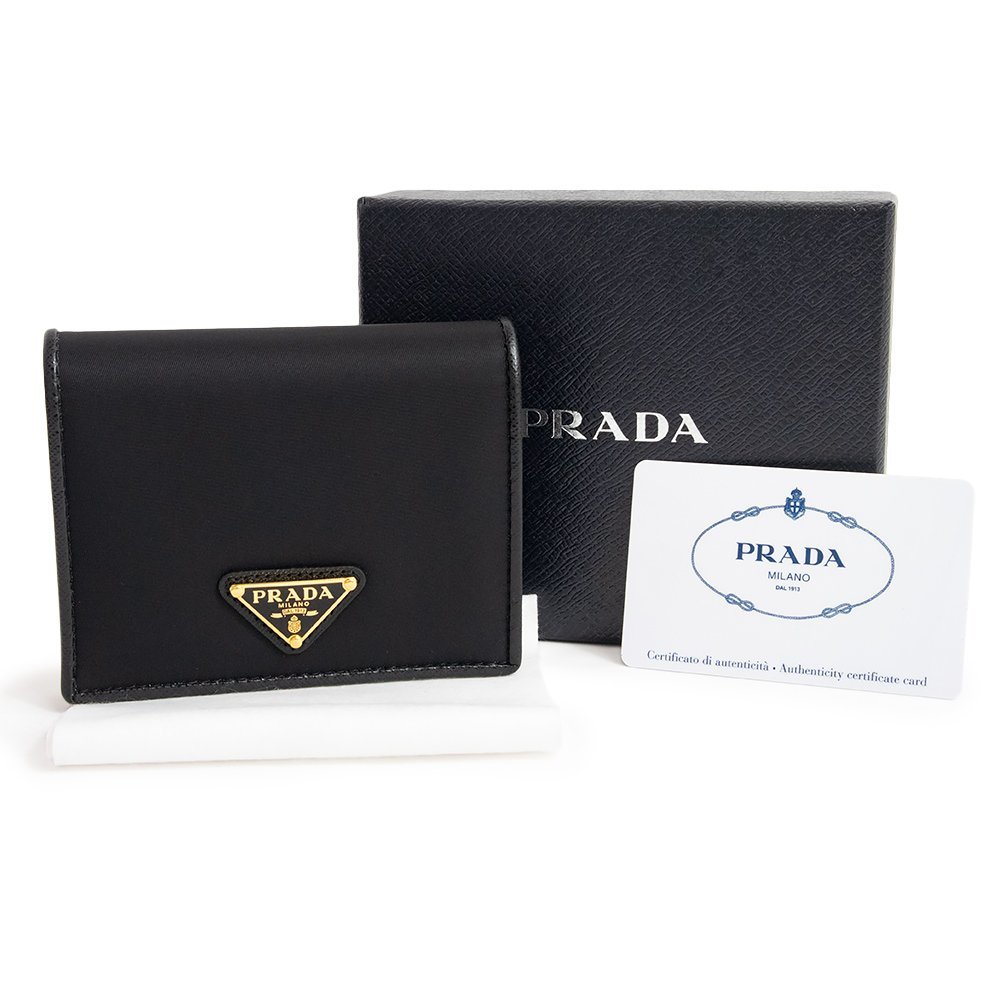 新品 PRADA プラダ 折り財布 ナイロン ブラック