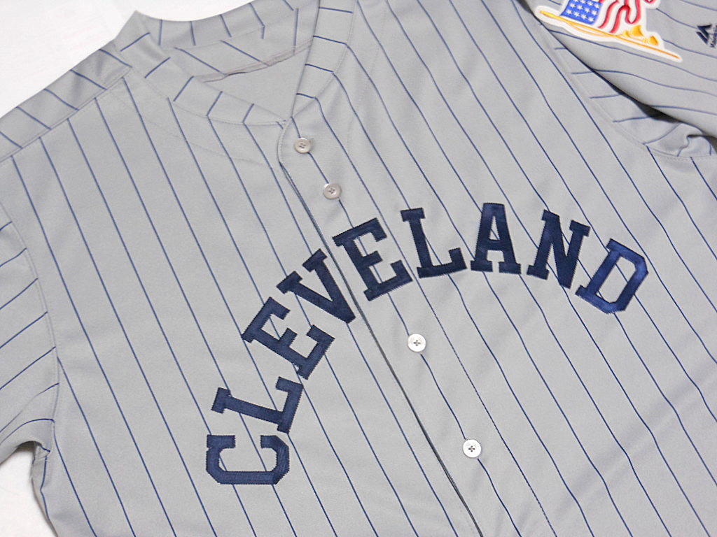 1917 TBTC インディアンス Majestic ユニフォーム Jersey ジャージ MLB メジャーリーグ INDIANS_画像3