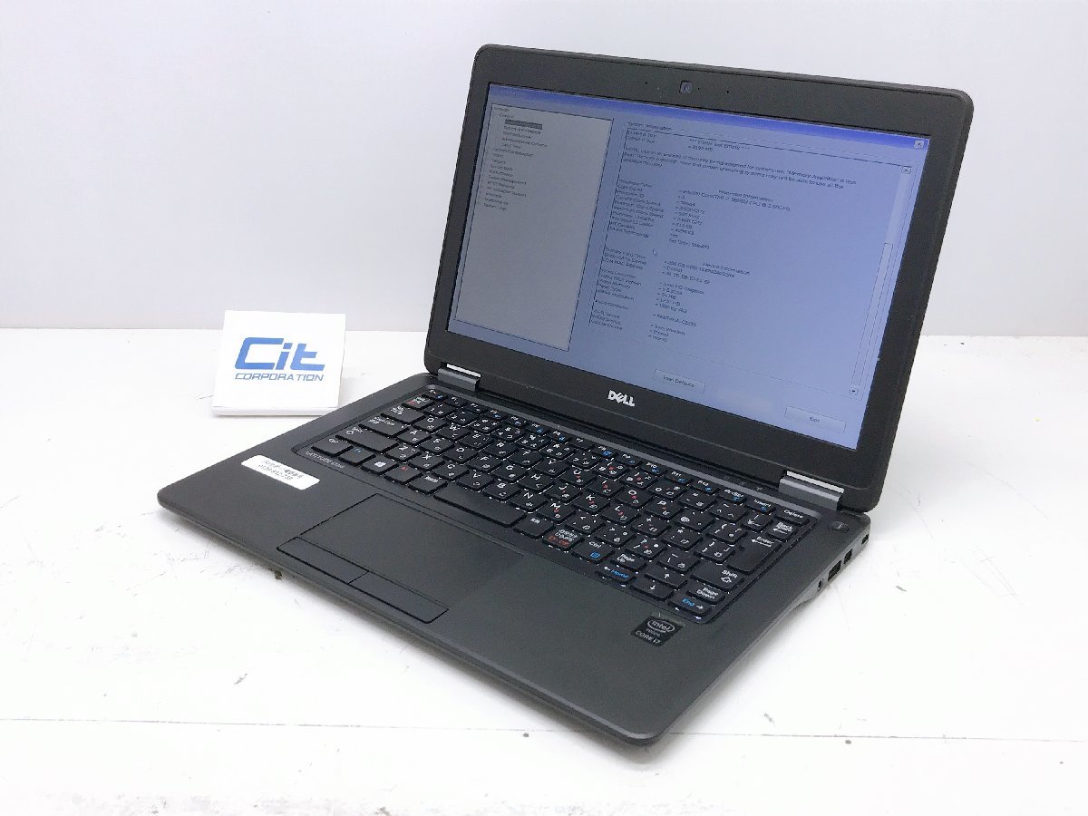 DELL latitude E7250 Core i7 5600U 2.6GHz 8GB SSD256GB 12.5インチ ノートパソコン BIOS可 ジャンク扱い H10055_画像1