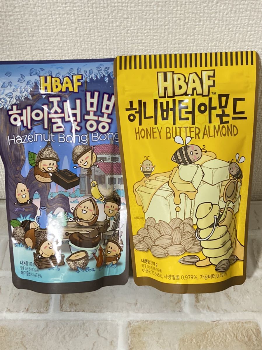 〈送料無料〉 韓国 ハニーバターアーモンド シリーズ 2袋 Tom’s ナッツ トムズ 韓国土産 HBAF