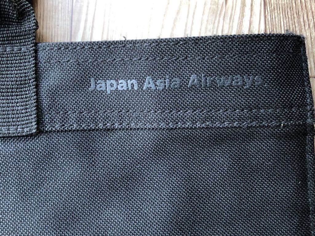 ☆☆ 送料無料 ☆ 非売品 ☆☆ 日本アジア航空特製 JAPAN ASIA AIRWAYS JAA特製 トートバッグ 黒 ブラック 日本航空 JAL _画像5