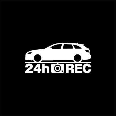 【ドラレコ】アウディ RS4アバント【8W系】前期型 24時間 録画中 ステッカー_画像1