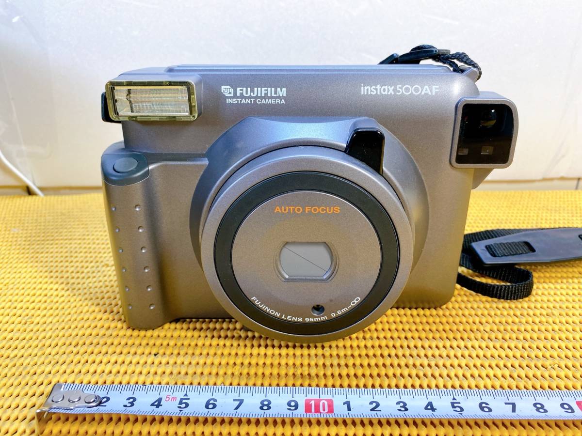  valuable retro FUJIFILM Fuji film instax 500AF instant camera film camera AF 95mm present condition goods 