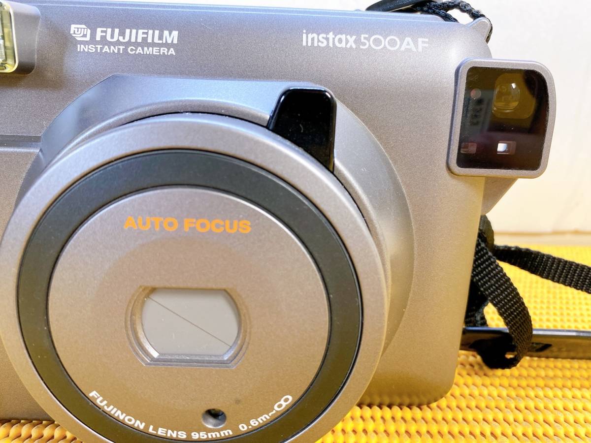  valuable retro FUJIFILM Fuji film instax 500AF instant camera film camera AF 95mm present condition goods 