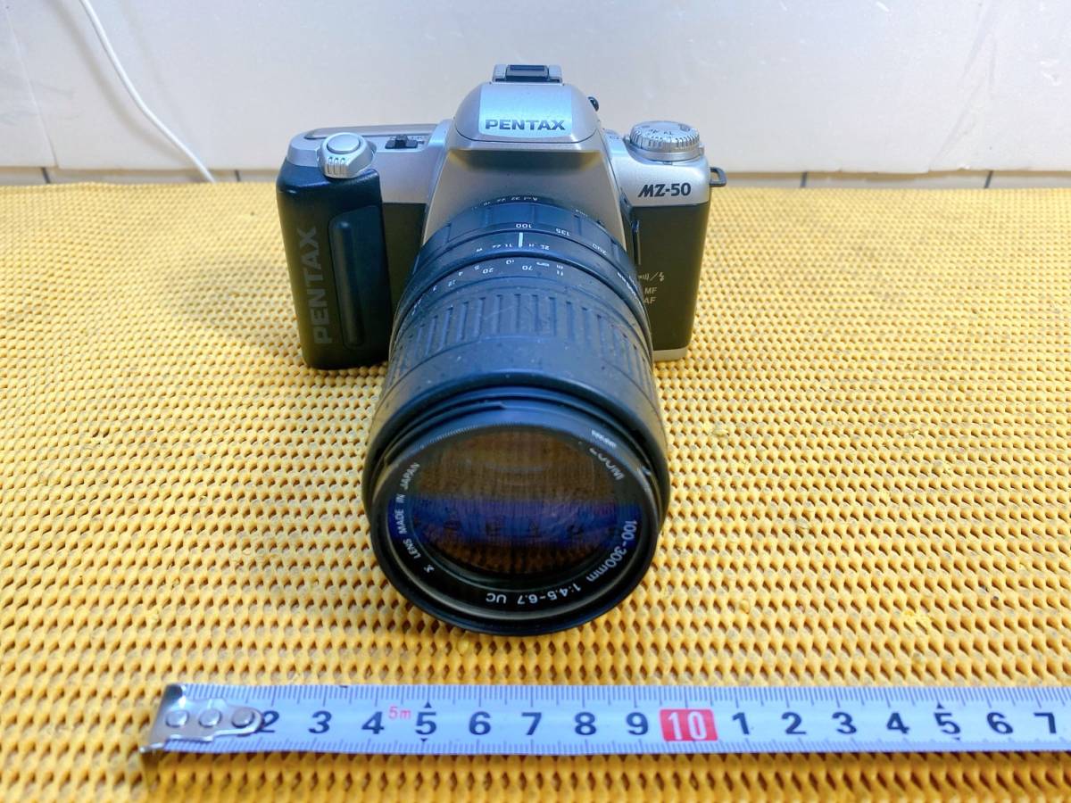 送料520円！　貴重　PENTAX　ペンタックス　MZ-50　一眼レフ　フィルムカメラ　カメラ　レンズ100-300mm　AF　MF　長期保管品　現状品_画像1