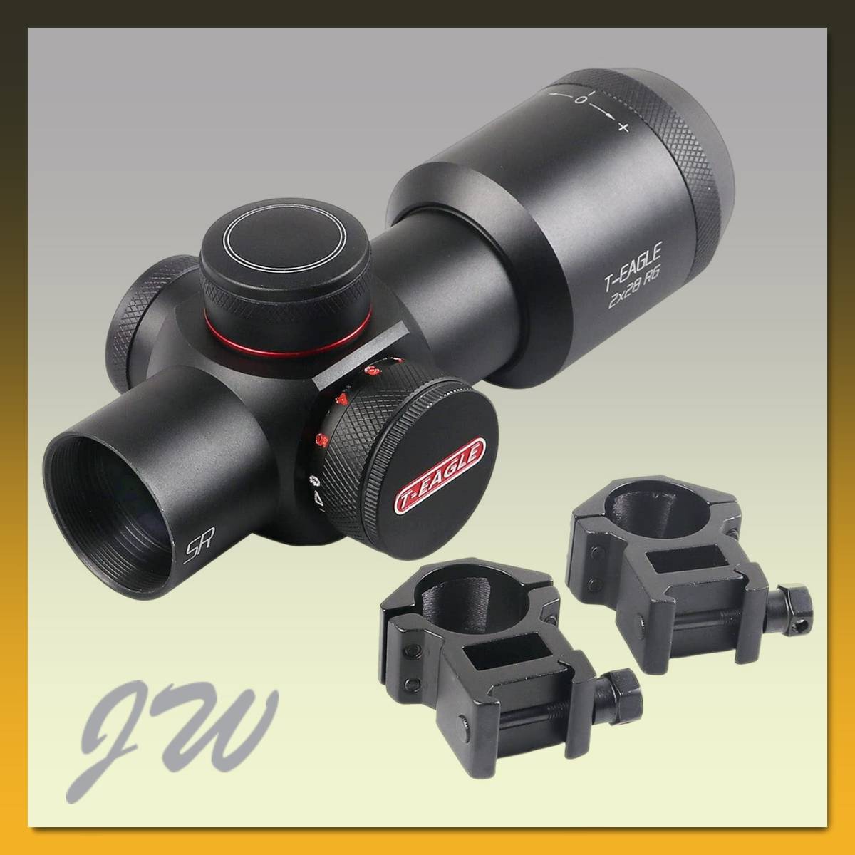 T-EAGLE SR 2x28 RG ライフルスコープ 2倍固定倍率 防水 超軽量