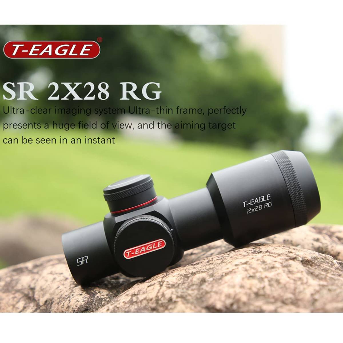 T-EAGLE SR 2x28 RG ライフルスコープ 2倍固定倍率 防水 超軽量