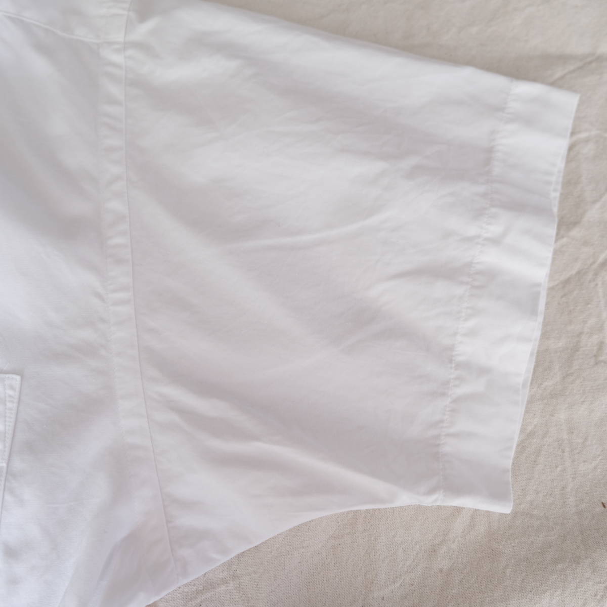 [ im MIYAKE DESIGN STUDIO ]ISSEY MIYAKE Issey Miyake хлопок частота цвет рубашка с коротким рукавом / белый / M