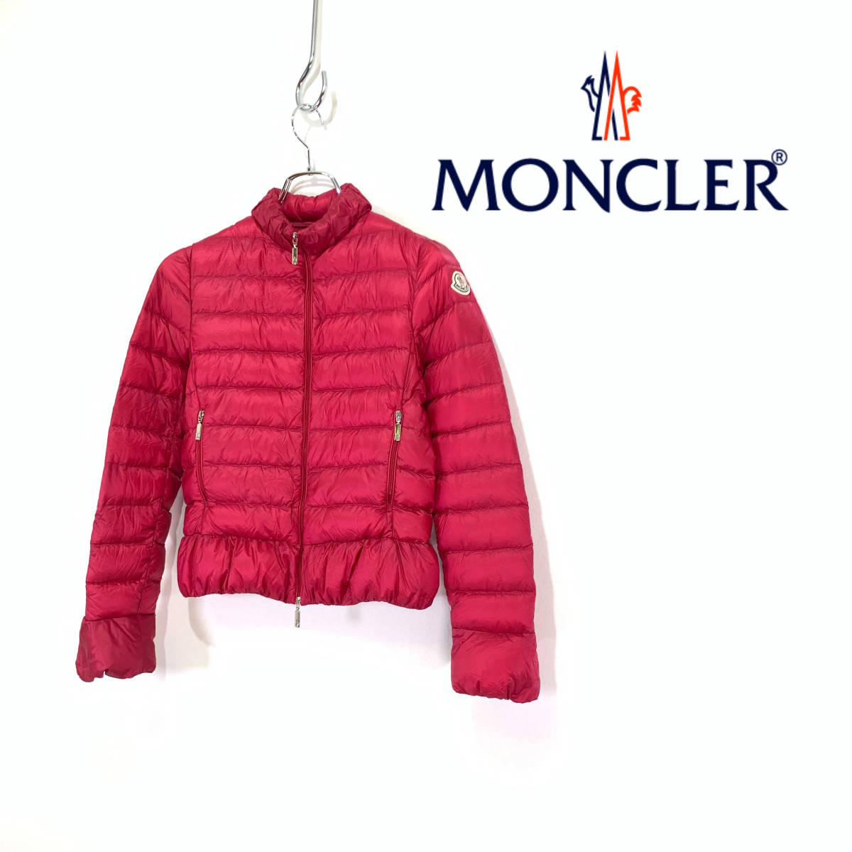 安い値段 新品未使用　モンクレール　ピンク　袖フリル　ダウンジャケット　ダウンコート ダウンジャケット