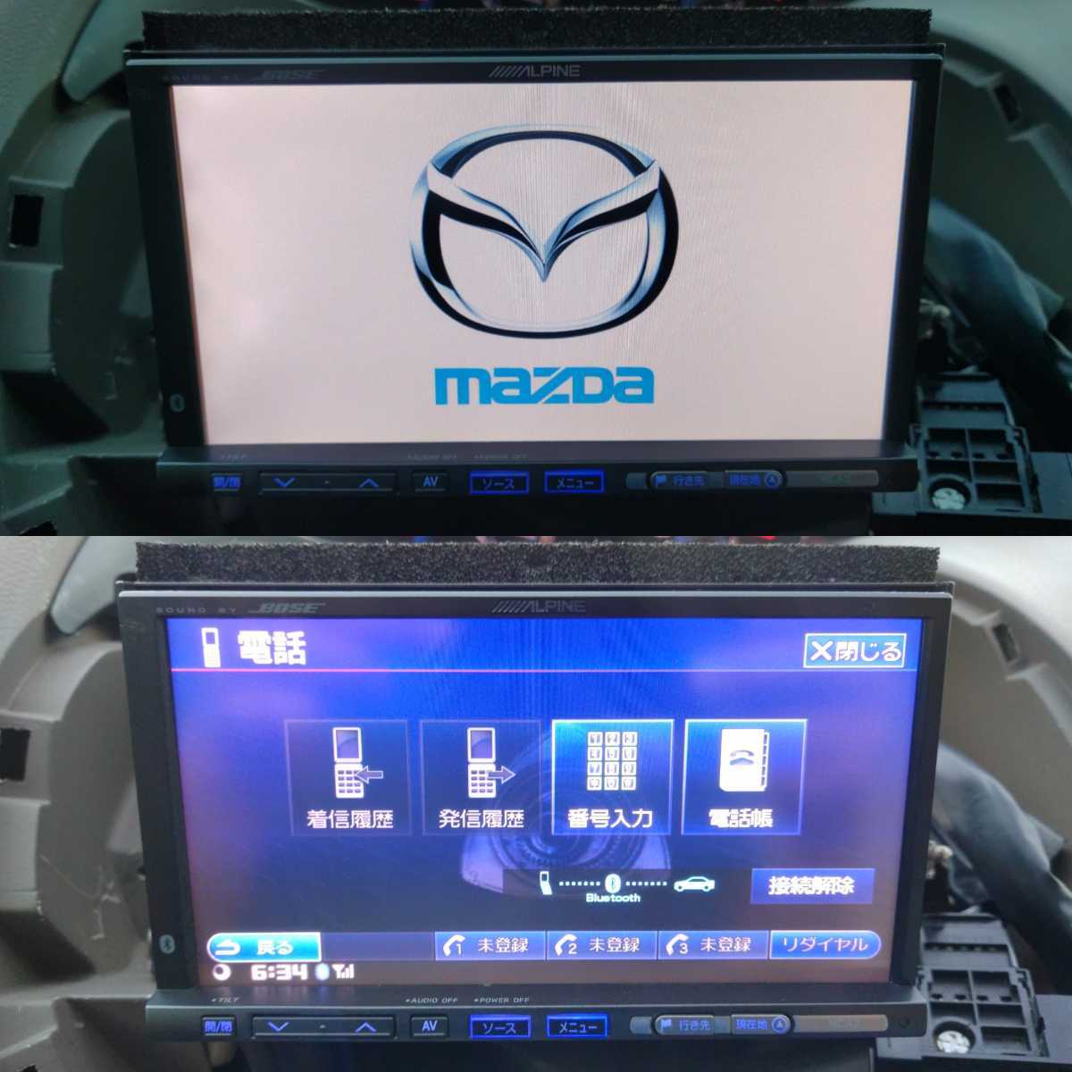 ALPINE HDDナビ VIE-X08 OEM マツダ 純正ナビ NCA3 DVD テレビ ALPINE HDDナビ VIE-X08 OEM マツダ 純正ナビ NCA3 DVD テレビ