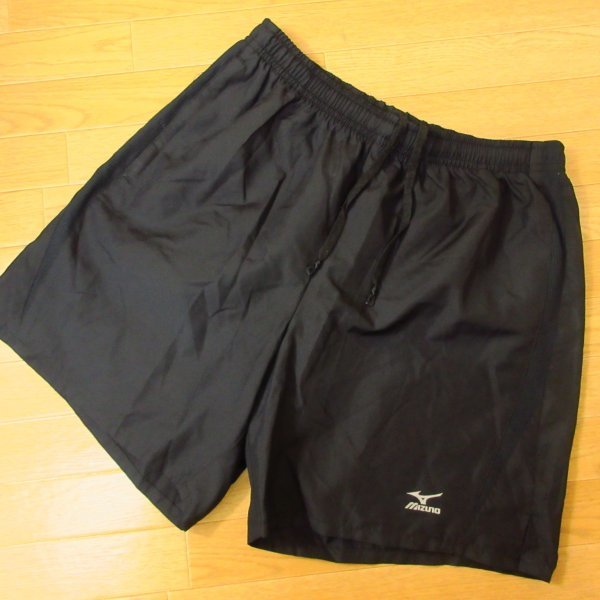 ◎良品！S 上下セット！MIZUNO ミズノ◆セットアップ 半袖Tシャツ&ハーフ/ショートパンツ◆メンズ 黒◆B79789_画像4